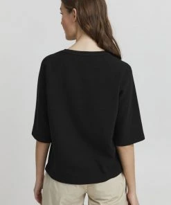 Oxmo JONNE - Camiseta Básica - Black , Mujer -Oxmo Elegante tienda 954d4dfedb254ffc888a04073627f8ed