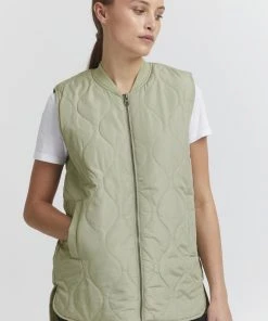 Oxmo SVALA - Chaleco - Seagrass , Mujer