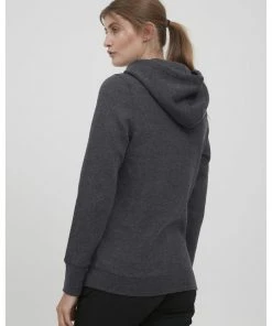 Oxmo OXOLIVE - Jersey Con Capucha - Dark Grey Melange, Mujer -Oxmo Elegante tienda 984d283954ad41279e61c5d3974c3714