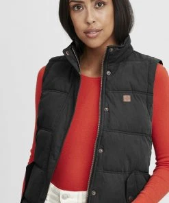 Oxmo OXLEWONDA - Chaleco - Black, Mujer -Oxmo Elegante tienda 9a7decb88d9648e495750b720c23d4d4