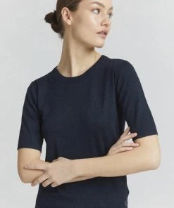 Oxmo OXHELIN - Camiseta Básica - Total Eclipse Melange , Mujer