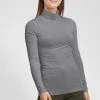Oxmo OXROSA - Camiseta De Manga Larga - Medium Grey Melange , Mujer