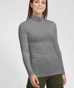 Oxmo OXROSA - Camiseta De Manga Larga - Medium Grey Melange , Mujer