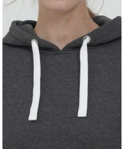 Oxmo OXOLIVE - Jersey Con Capucha - Dark Grey Melange, Mujer -Oxmo Elegante tienda a44e7e9cf0064deebb631550f154fe17