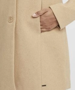 Oxmo OXHERMY - Abrigo Clásico - Dune Melange, Mujer -Oxmo Elegante tienda a5c5dcb4c9624650aa94b3dc7d54a755