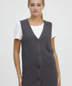 Oxmo OXHEIDI - Chaleco - Pewter , Mujer