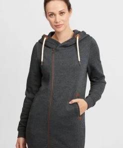 Oxmo OXVICKY - Sudadera Con Cremallera - Dar Grey M , Mujer