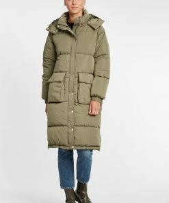 Oxmo OXALBA - Abrigo De Invierno - Dusty Olive , Mujer