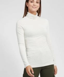 Oxmo OXROSA - Camiseta De Manga Larga - Oyster Grey Melange, Mujer