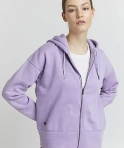 Oxmo HOLUNDER - Sudadera Con Cremallera - Sand Verbena , Mujer