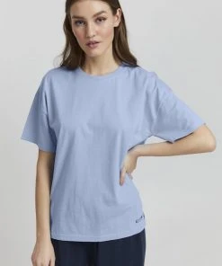 Oxmo PINALA - Camiseta Básica - Bel Air Blue, Mujer