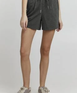 Oxmo ANNIK - Shorts - Medium Grey Melange , Mujer