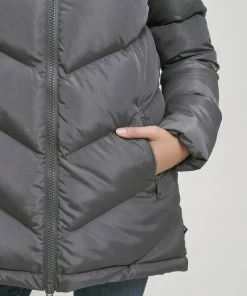 Oxmo OXNAARA - Abrigo De Invierno - Iron Gate, Mujer -Oxmo Elegante tienda bf3c5990f7b347b4b824d4b6f66fdfdb