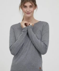 Oxmo OXEDDA - Jersey De Punto - Grey Mel , Mujer