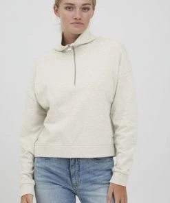 Oxmo OXGRETHE - Jersey De Punto - Oyster Grey Melange , Mujer