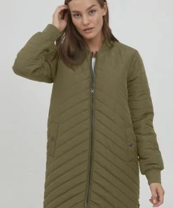Oxmo OXMADALYN - Abrigo De Invierno - Dusty Olive, Mujer