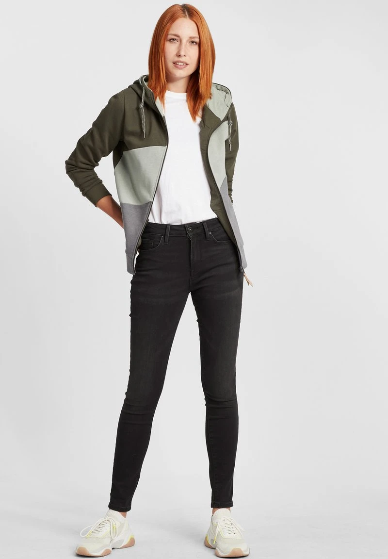 Oxmo OXAGGI - Sudadera Con Cremallera - Forest Night , Mujer 4 Oxmo OXAGGI - Sudadera Con Cremallera - Forest Night , Mujer - Image 2