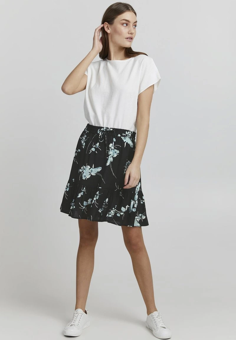 Oxmo OXEIRA - Falda Acampanada - Black Mix , Mujer 4 Oxmo OXEIRA - Falda Acampanada - Black Mix , Mujer - Image 2