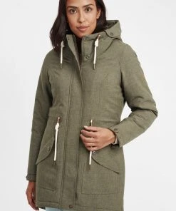 Oxmo OXMELLY - Abrigo De Invierno - Dusty Olive , Mujer