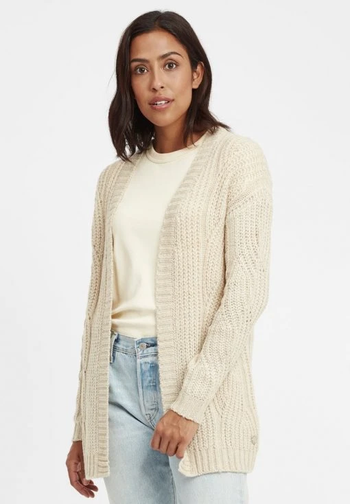 Oxmo OXCLEA - Chaqueta De Punto - Oyster Grey Melange, Mujer -Oxmo Elegante tienda d62220707c054300afe05b00c7292e81