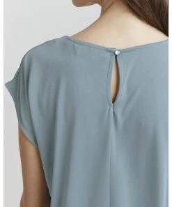 Oxmo BJALLA - Camiseta Estampada - Blue , Mujer -Oxmo Elegante tienda d7d3f031f70c4294a472f6d286be1b6c
