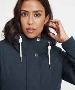 Oxmo OXMELLY - Abrigo De Invierno - Insignia Blue, Mujer -Oxmo Elegante tienda d823cd58a80443159e1bec544bef156b