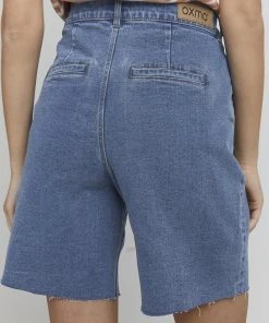 Oxmo Shorts Vaqueros - Mid Blue Denim , Mujer -Oxmo Elegante tienda da1d0111bea243459fc9f29641464588