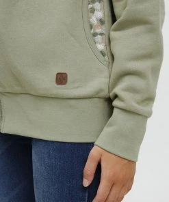 Oxmo OXULLA - Sudadera Con Cremallera - Seagrass , Mujer -Oxmo Elegante tienda dd655d9081d7411eb2ac4c29e0ace39b