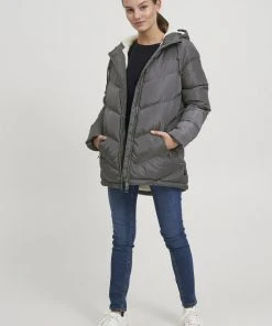 Oxmo OXNAARA - Abrigo De Invierno - Iron Gate, Mujer -Oxmo Elegante tienda e180327b82b64159b8fdf599e3b39032