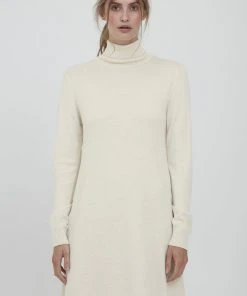 Oxmo WINALA - Vestido De Punto - Oyster Grey Melange , Mujer