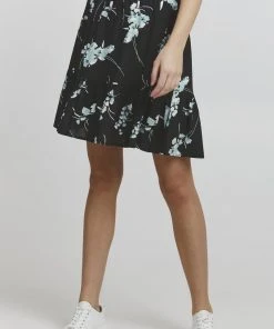 Oxmo OXEIRA - Falda Acampanada - Black Mix , Mujer