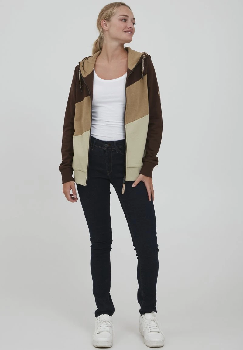 Oxmo OXAGGI - Sudadera Con Cremallera - Chicory Coffee , Mujer 4 Oxmo OXAGGI - Sudadera Con Cremallera - Chicory Coffee , Mujer - Image 2