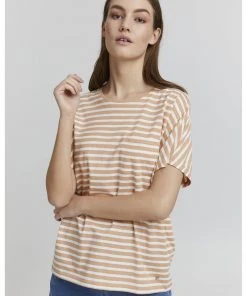 Oxmo OXSTEFFI - Camiseta Estampada - Mahogany Rose , Mujer