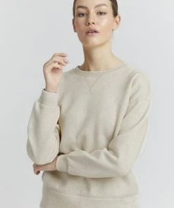 Oxmo HOLMA - Sudadera - Oatmeal Melange, Mujer