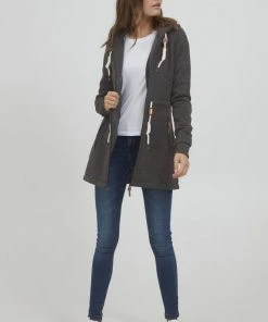 Oxmo OXTHORA - Abrigo Corto - True Black , Mujer -Oxmo Elegante tienda f083ec9e24c24f919e698b6149c351d4