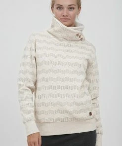 Oxmo OXVERNITA - Sudadera - Oyster Grey Melange, Mujer