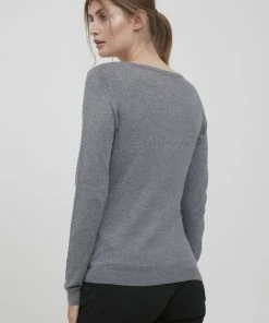 Oxmo OXEDDA - Jersey De Punto - Grey Mel , Mujer -Oxmo Elegante tienda f9bb724571504d9585468247dc0ad0da